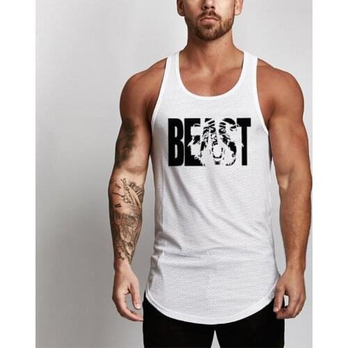 2021 New Arrivals Men Gyms Summer Tank Top Bodybuilding Sleeveless Brand Casual Shirts Mens Mesh Vest Tank Top 2XL