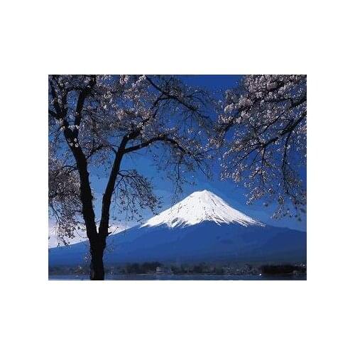 Mount Fuji DIY oil painting by numbers on canvas hand painted landscape wall art picture for living room home decor