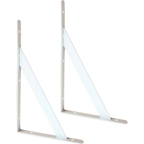 Pair Heavy Duty Metal L Shaped Wall Shelf Bracket Shelves Plank Rack Support