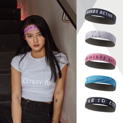 Women Sports Headband Stretch Elastic Men Yoga Running Hair Band Outdoor Sport Headwrap Fitness Sports Letter Antiperspirant