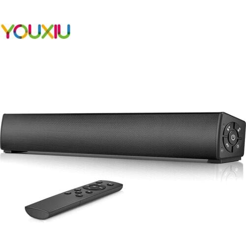 20W PC Soundbar Wired & Wireless Mini Sound Bar Rechargeable Bluetooth Speakers Portable Stereo with Remote Control Support AUX