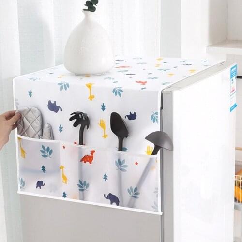 Dust Proof Cover Colorful Refrigerator Multipurpose Dust Cloth With Pocket Washing Machine Fridge Cover Household Home Storage