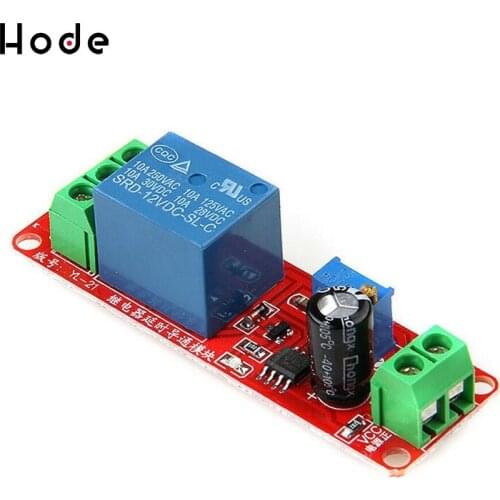 12V Delay Adjustable Timer Relay Switch Module 0-10 Second NE555 Oscillator