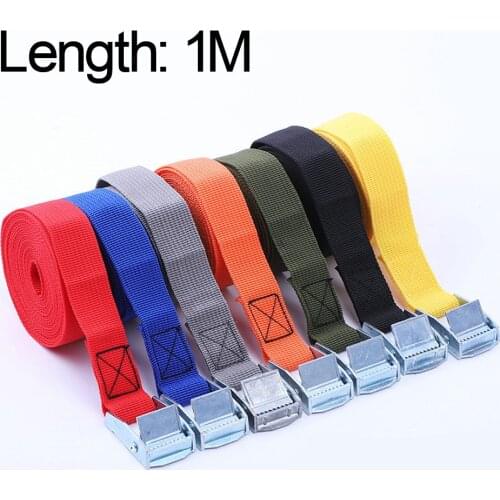 1M Buckle Tie-Down Belt cargo straps for Car motorcycle bike With Metal Buckle Tow Rope Strong Ratchet Belt for Luggage Bag