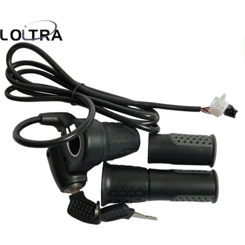 Electric Bike Half Wrist Throttle Grip Handle bar Lock Key Knock Half Twist Throttle WUXING FT81X+HT262