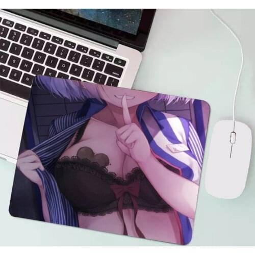 Anime Sexy Cute Small Mouse Pad Gaming Mouse Pad Locking Game Console Pad Computer Desk Pad Mouse Keyboard Gamer