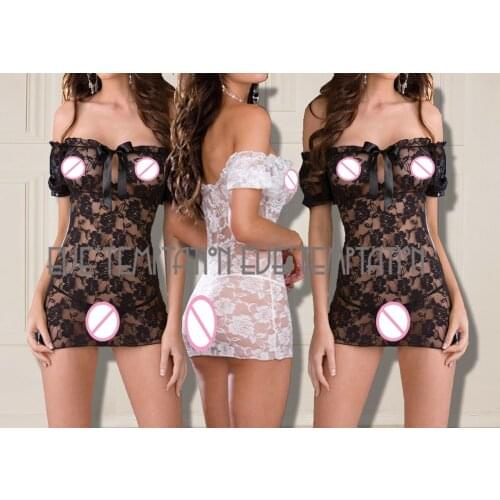 Sexy adult lace Sleepwear Lingerie Babydoll Bustiers Corsets dress Intimate Catsuit Nightwear Nightgown strapless dress
