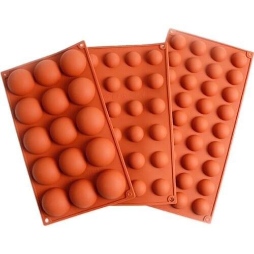 Spherical Silicone Mold, Non-Slip Silicone Oven Tray Is Very Strong, Cooking Cakes 3Pcs