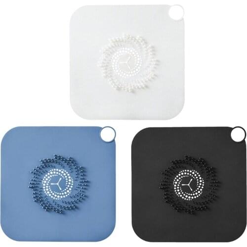 Floor Drain Cover Anti Clogging Silicone Filter Screen Household Floor Drain Pad for Kitchen Bathroom Sink Household Shower Sink