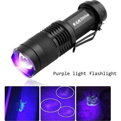 LED Flashlight UV Detector Ultra Violet 395nm Inspection Lamp Torch Pet Stains Scorpions Led UV Flashlight Torch Light UV Lamp