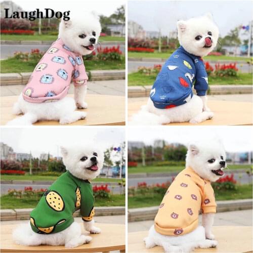 Cartoon Dog Clothes Warm Pet Coat Sweater For Small Medium Dog Clothes Puppy Cute Animal Print Costume Pet Clothing Dog Supplies