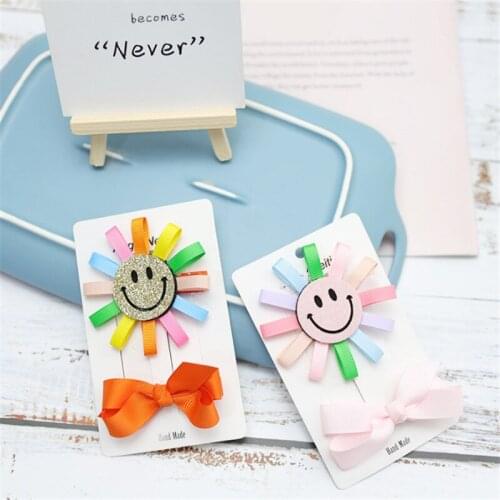 10Set/lot New Fashion Kid Hair Clips Sun Flower Barrettes Girls Hair Bows Hairpin Floral Hairgrips Hair Accessories For Headwear