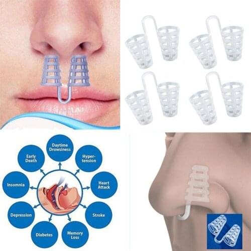 2PCS Anti Snoring Sleep Nose Clip Snore Stopper Aid Nasal Dilators Device Congestion Aid No Strips Cones Freeship