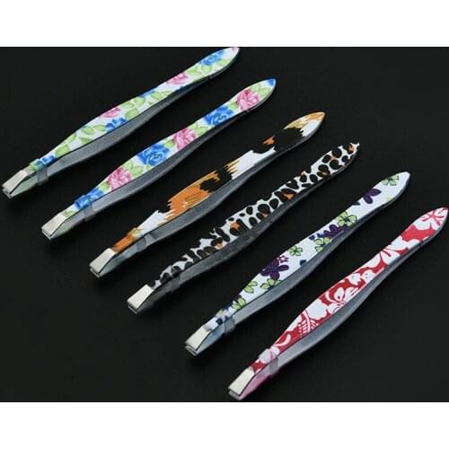 1pcs New Flower Eyebrow Tweezers Stainless Steel Eyelash Clip Hair Removal Eye Brow Eyelash Trimmer Cosmetic Makeup Tools