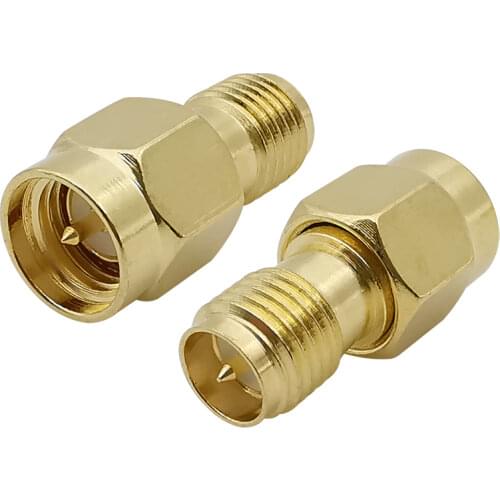 1Piece SMA Male to RP SMA Female RF Coaxial Adapter SMA Plug to RP SMA Jack Straight Connector for GPS FPV Drone Wi-Fi Antenna