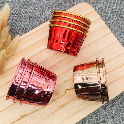 10Pcs Golden Silver Cake Muffin Paper Cups Aluminum Foil Cake Decorating Tools Cake Cup Cupcake Wrapper For Wedding Party C2662