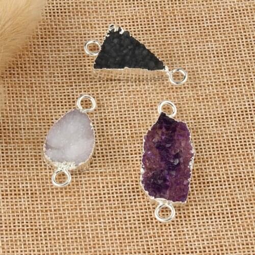 2pcs Triangle Waterdrop Irregular Resin Connector Finding Diy Craft Necklace Bracelet Choker Handmade Jewelry Accessories F49