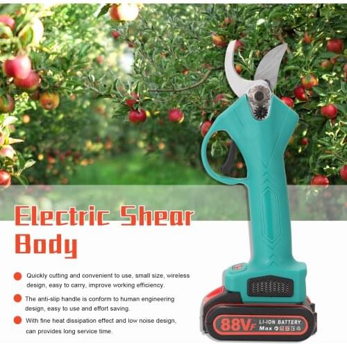 21V 30mm Cordless Electric Pruner 88VF Pruning Shear Efficient Tree Bonsai Pruning Branch Cutter Landscaping Garden Tool