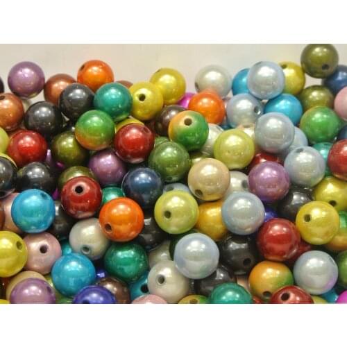 30 Mixed Color 3D Illusion Acrylic Miracle beads 14mm Spacer