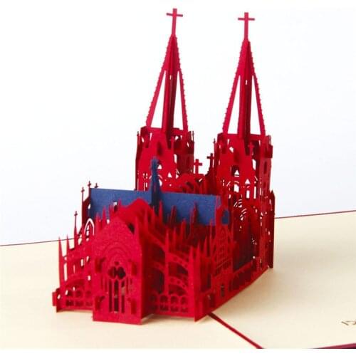 3D Laser Cut Handmade Coron Church Paper Invitation Greeting Cards PostCard Wedding Festival Blessing Creative Gift Souvenir