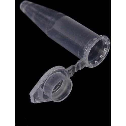50Pcs 1.5ml Round Bottom Centrifuge Tubes with Caps Sample Storage Container Transparent Test Tubing VialLab Supplies
