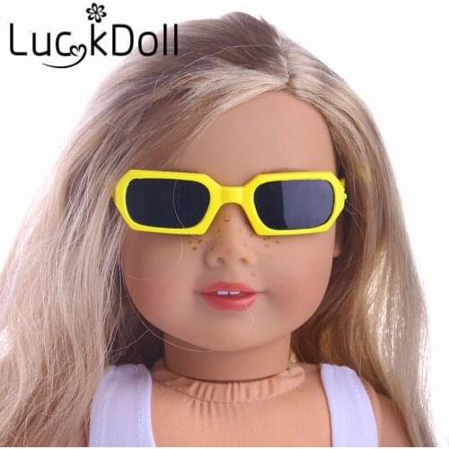 Doll accessories fashion square glasses For 18 inch dolls ,Best gift for children Free shipping