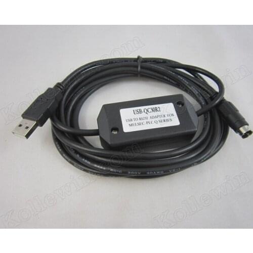 Free Shipping USB-QC30R2, USBQC30R2, USB interface PLC Adapter for Q series PLC, with CD,support win7/8,fast delivery
