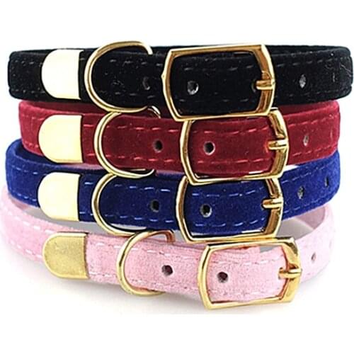 Cat Collar Safety Cat Collars Puppy Dog Collar for Cats Small Dogs Kittens Solid Pet Collar Chihuahua Products Flocking