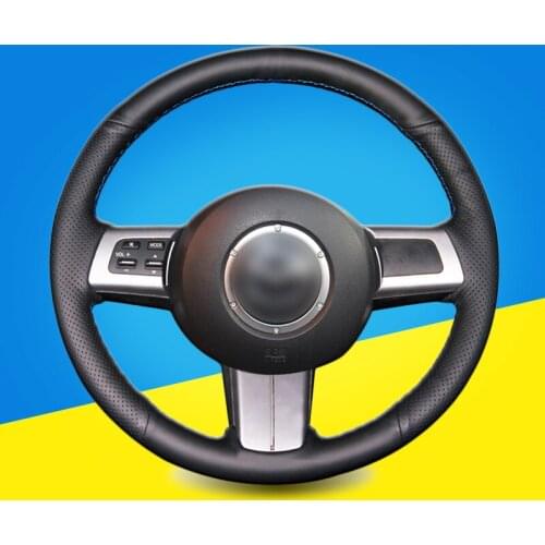 Hand Stitching Steering Wheel Cover for Mazda MX-5 2009-2013 RX-8 2009-2013 CX-7 CX7 2007-2009 Car On The Steering Wheel Covers