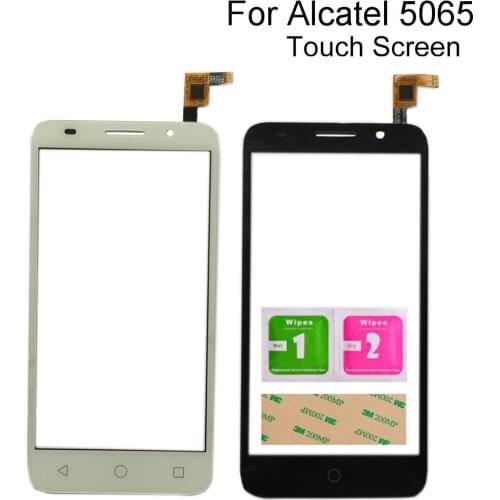 Touch Screen Sensor For Alcatel OneTouch Pop 3 OT-5065 5065 5065A 5065D 5065J 5065T Digitizer Panel Sensor Tools 3M Glue Wipes
