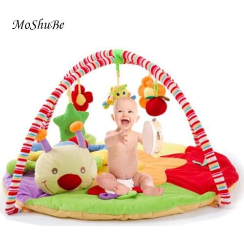 Baby Play Gym Fitness Rack Animals Plushed Toys Crawling Play Mat Game Kids Room Activity Carpet Newborn Soft Floor Playmat