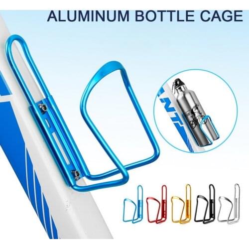 Cycling Mountain Bike Bicycle Water Bottle Holder Cage Alloy mount bottle Holder Bracket Rack, Black, gold silver, red, blue