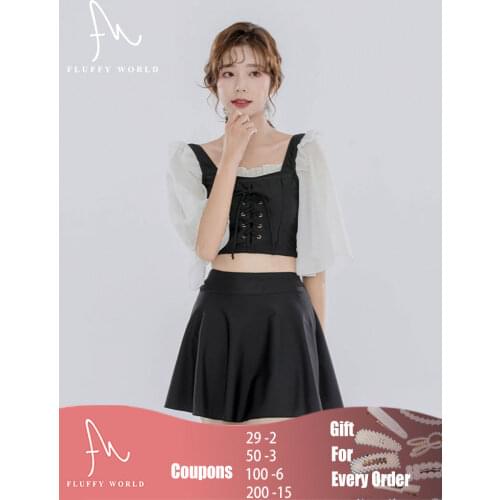 Fluffy World Swimwear With Sleeves