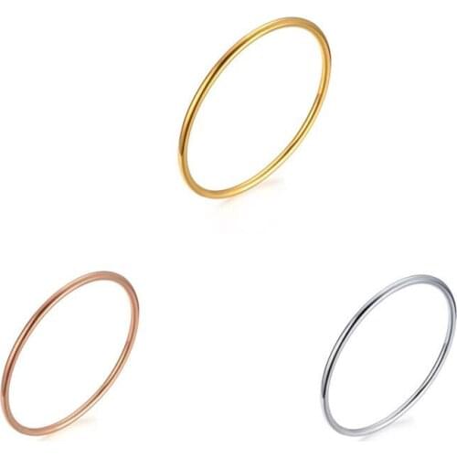 Hot Sale 3mm Flash Round Rose Gold Color / Gold Color / Silver Color Stainless Steel Bangle