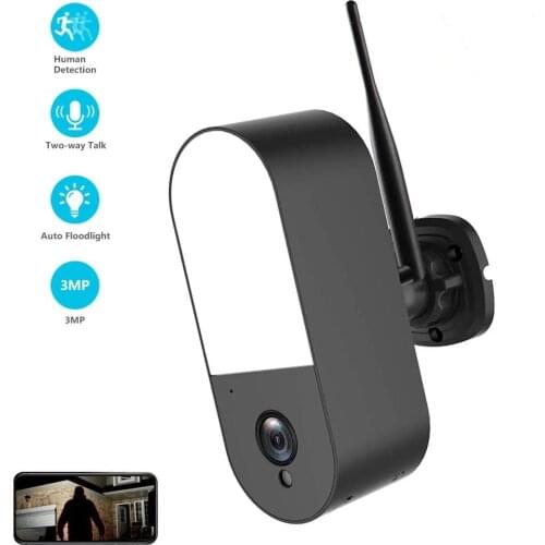 Floodlight IP Camera HD 3MP Waterproof Outdoor LED Lamp IP Camera P2P WiFi Security Camera CCTV Surveillance Camera