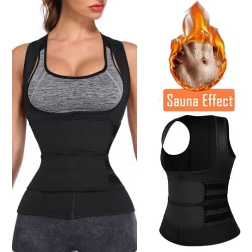 Women Waist Trainer Corset Trimmer Belt Body Shaper Slimming with Zipper Sauna Sweat Belly Waist Cincher for Weight Loss