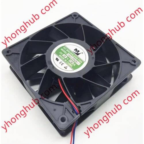 M / Huaxia YM2412PMZB1-1 DC 24V 0.8A 120x120x38mm 3-Wire Server Cooling Fan