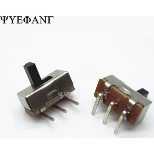 20Pcs on-off mini Slide Switch SS12D00 SS12D03G5 3pin Curved Needle 1P2T 2 Position High quality toggle switch Handle 5mm