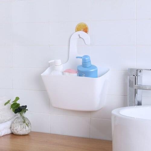 Wall Plastic Hanging Shower Basket Bathroom Organizer Bath supplies Toiletries storage basket
