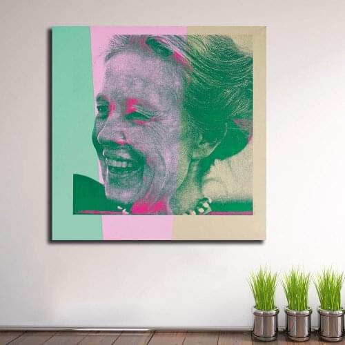 Wxkoil Wall Art Pictures For Living Room Home Decor andy_warhol Queen of England Printing On Canvas Oil Painting Unframed