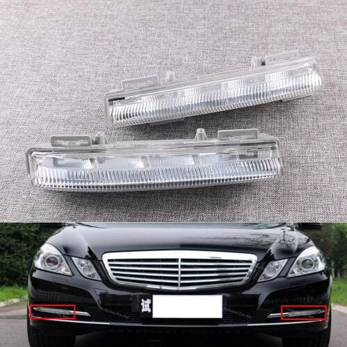 For Mercedes-Benz W204 S204 C350 W212 R172 2012 2013 Pair Front Right DRL Daytime Running Lamp Fog Light