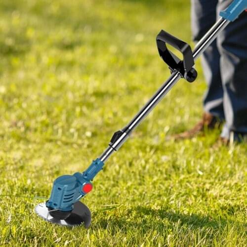 Garden Lawn Mower Wheels Electric Grass Trimmer Rechargeable Cordless Grass Pruning Tool machine with 2 Battery