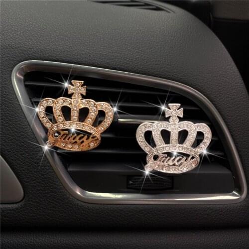 Shining diamond crown car perfume lady air conditioner air outlet perfume crown, car interior accessories