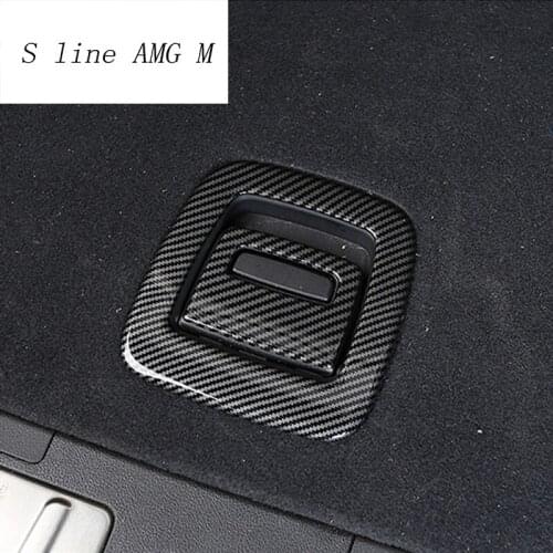 Car Styling Carbon fiber Trunk Handle Sequins panel decoration covers Stickers trim For BMW X5 2019 Interior Auto Accessories