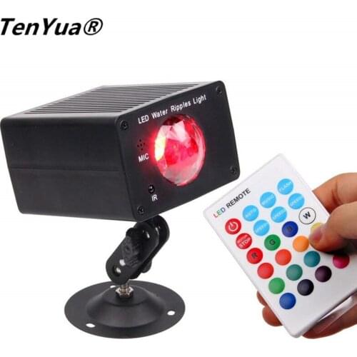 TenYua 16 Color RGB LED Water Wave Ripple Effect Stage Lighting Christmas Party Dj Show Pattern Laser Projector Ocean Wave Light