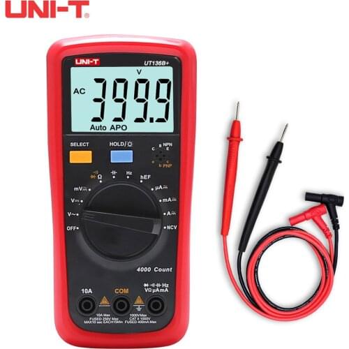 UNI-T Newly Upgraded Fast Response UT136B+ Digital Multimeter AC/DC Voltage Current Diode Resistance Capacitance Tester UT136C