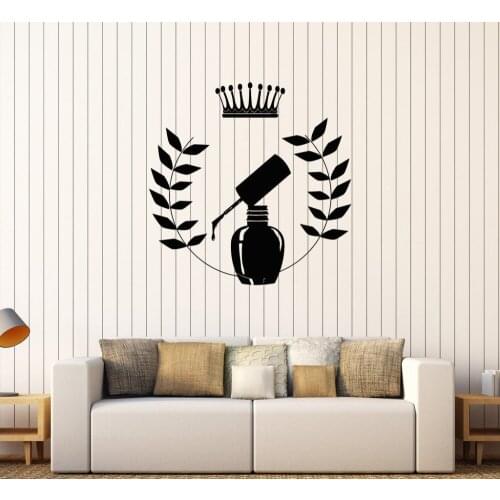 Manicure Nail Salon Vinyl Wall Stickers Beauty Woman Girl Fashion Sticker High Quality Wall Decal Waterproof Wallpaper SA285