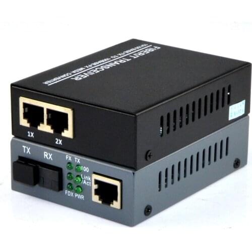 1 Pair Optical Fiber Media Converter 10/100M 2 RJ45 1 SC Singlemode Single Fiber and 10/100M 1 RJ45 1 SC Singlemode Single Fiber