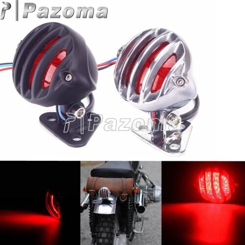 1pc Led Tail Light Motorcycle Brake Lamp Red Lightings Rear Light Taillight For Harley Honda Yamaha Chopper Bobber Cafe Racer