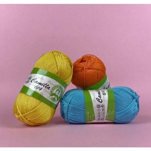 10 Pcs 50g/ball %100 Mercerized Cotton Top Quality Yarn for Hand Knitting Crochet Amigurumi Scarf Sweater Dyed Yarn
